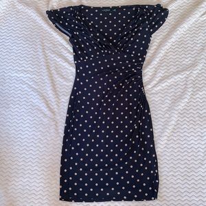 Ralph Lauren Navy and Cream Dot Retro dress 👗